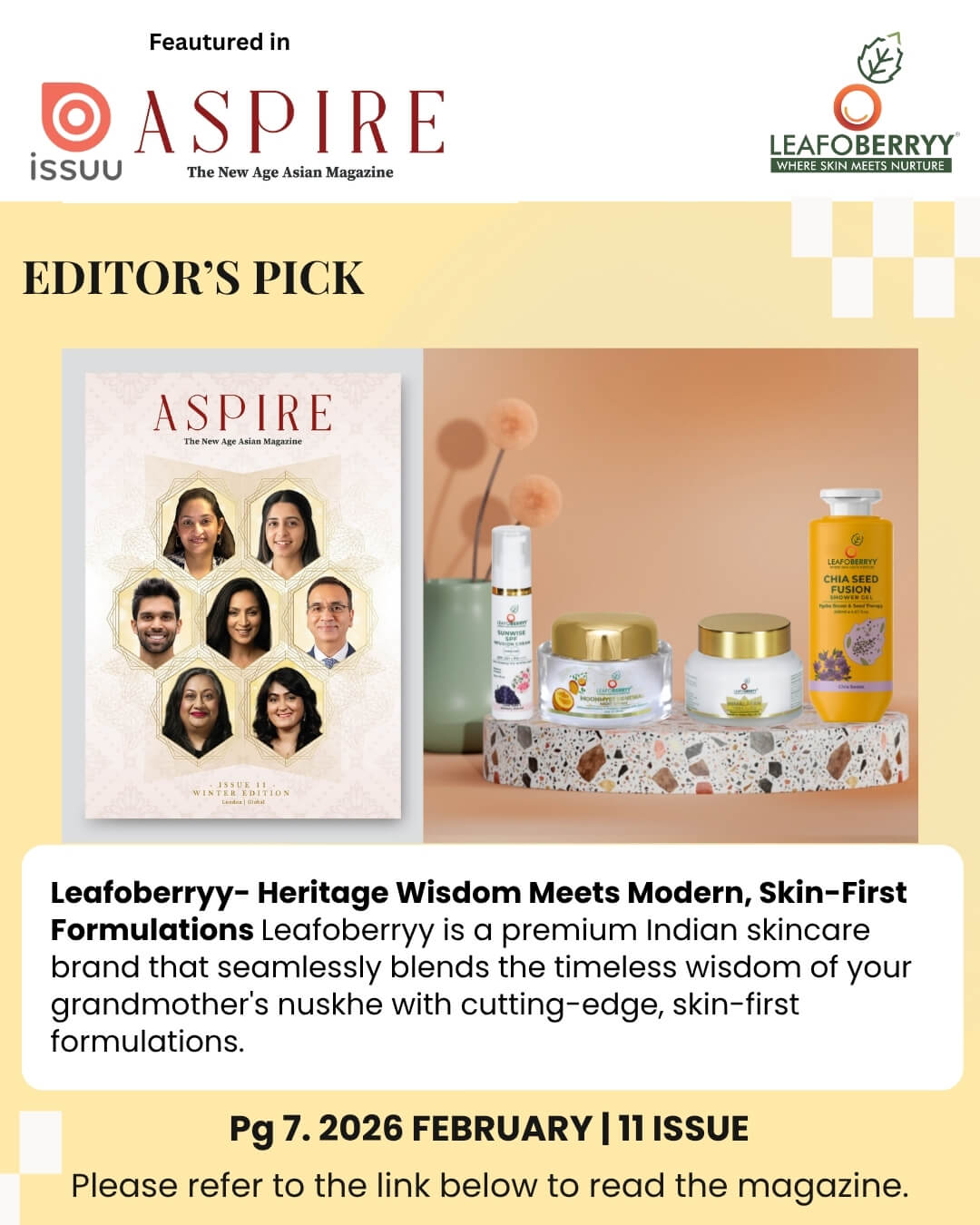 Feautured in ASPIRE The New Age Asian Magazine