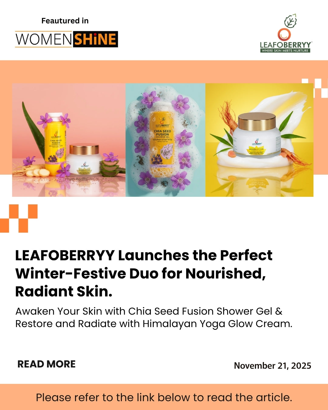 LEAFOBERRYY Launches the Perfect Winter-Festive Duo for Nourished, Radiant Skin