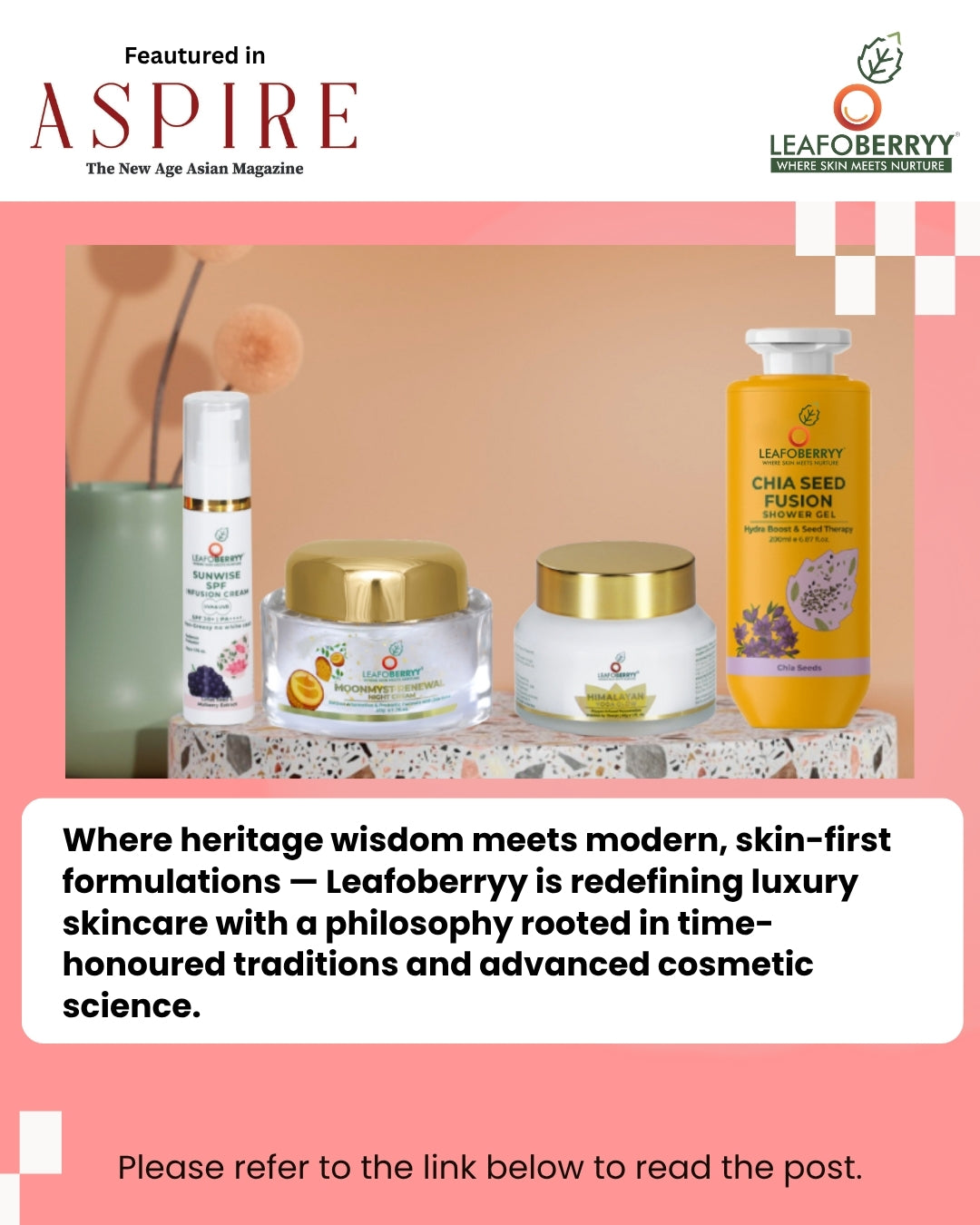 Feautured in ASPIRE The New Age Asian Magazine