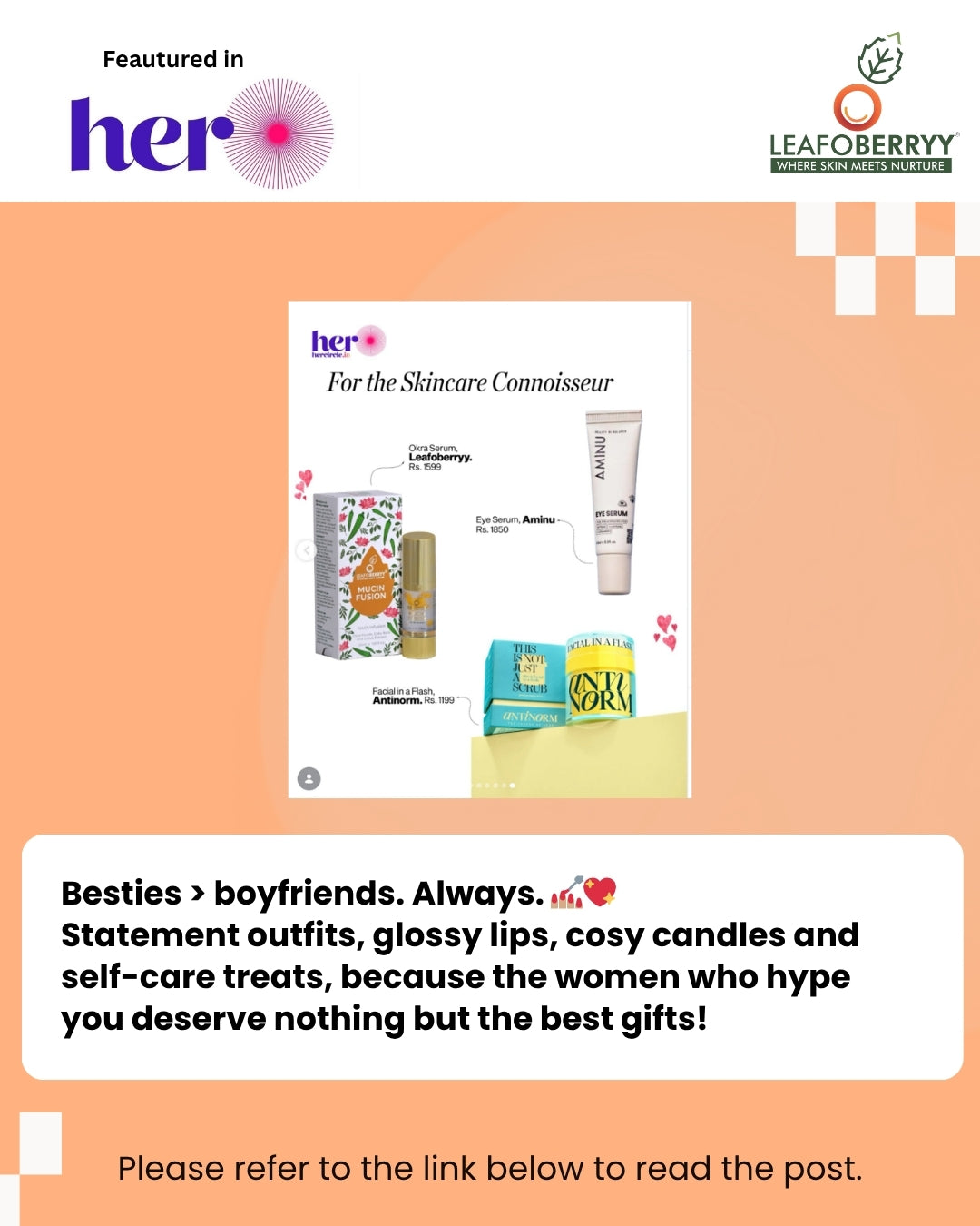 Feautured in hercircle.in For the Skincare Connoisseur