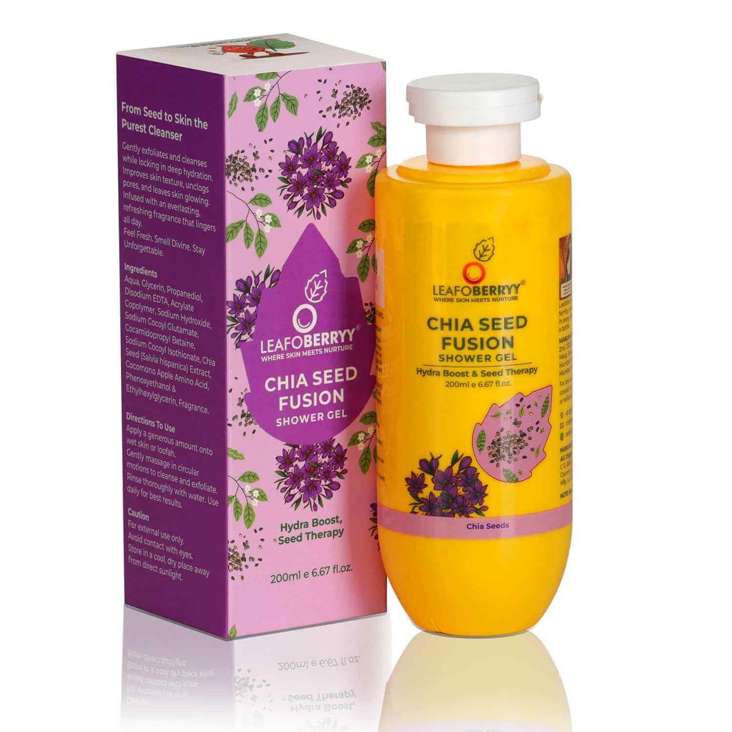 Chia Seed Fusion shower gel packaging 