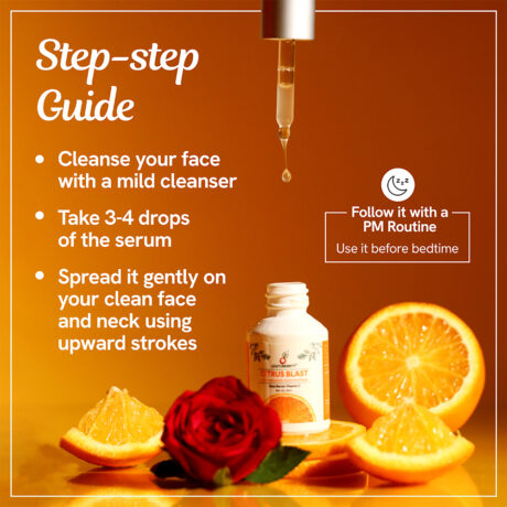 Citrus Blast Face Serum With Hyaluronic Acid and Rose | Vitamin C Face Serum